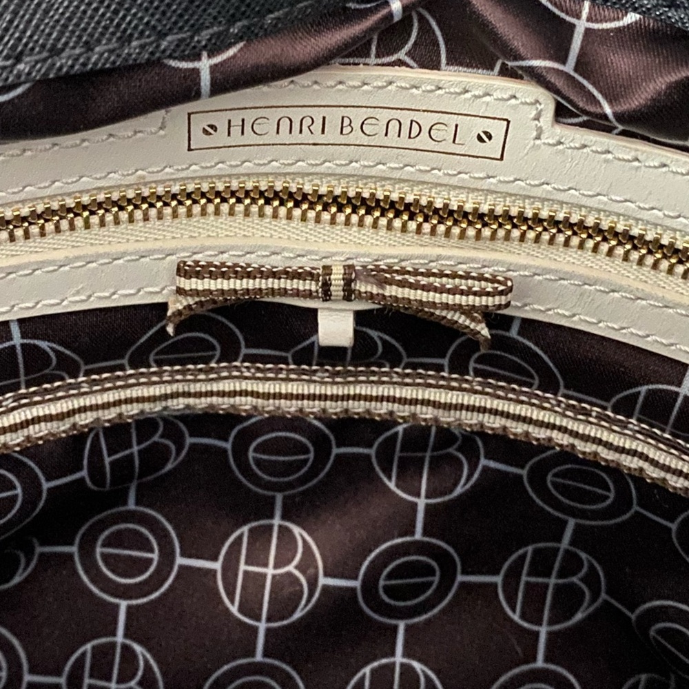 HENRI BENDEL Black Saffiano Leather Turnlock Bag - Picture 6 of 16